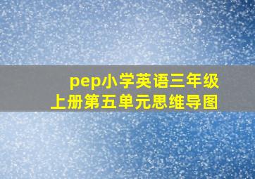 pep小学英语三年级上册第五单元思维导图