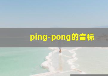 ping-pong的音标