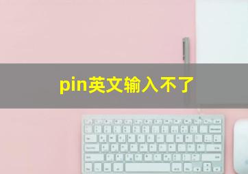 pin英文输入不了