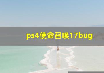 ps4使命召唤17bug