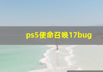 ps5使命召唤17bug