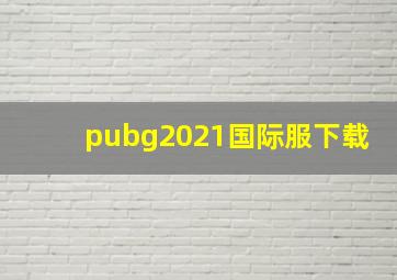 pubg2021国际服下载