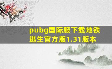 pubg国际服下载地铁逃生官方版1.31版本