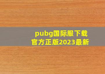 pubg国际服下载官方正版2023最新