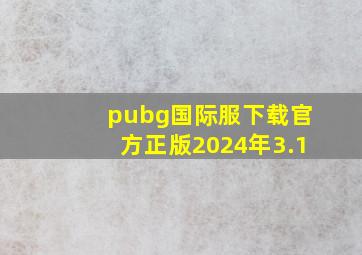 pubg国际服下载官方正版2024年3.1