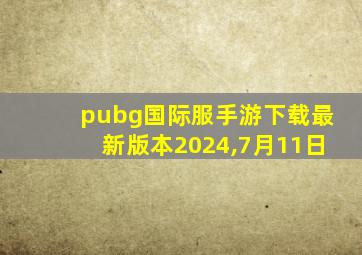 pubg国际服手游下载最新版本2024,7月11日