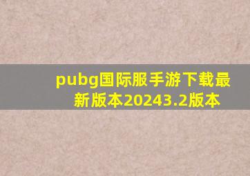 pubg国际服手游下载最新版本20243.2版本