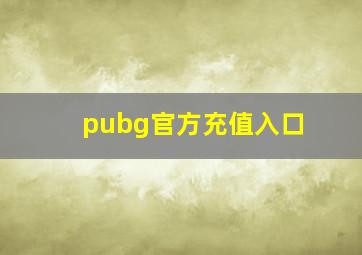 pubg官方充值入口