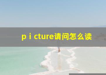 pⅰcture请问怎么读