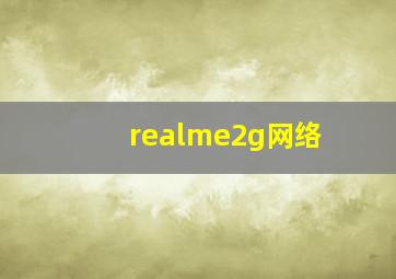 realme2g网络