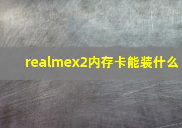 realmex2内存卡能装什么