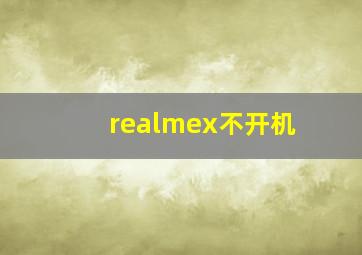 realmex不开机