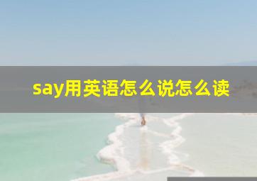 say用英语怎么说怎么读