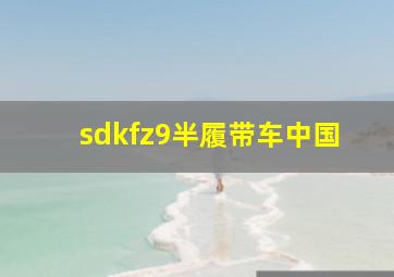 sdkfz9半履带车中国