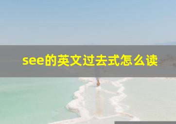 see的英文过去式怎么读