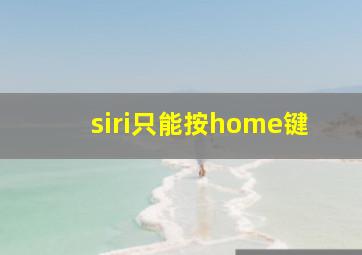 siri只能按home键