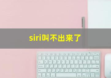 siri叫不出来了