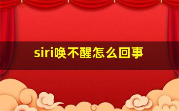 siri唤不醒怎么回事