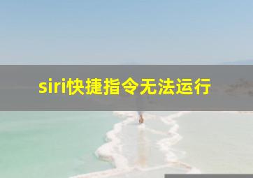 siri快捷指令无法运行