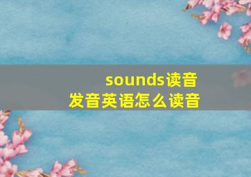 sounds读音发音英语怎么读音