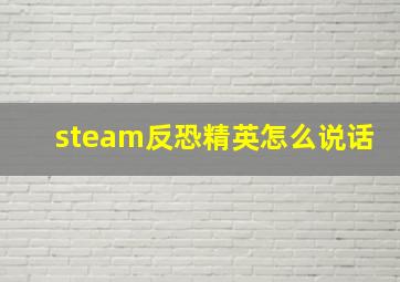 steam反恐精英怎么说话