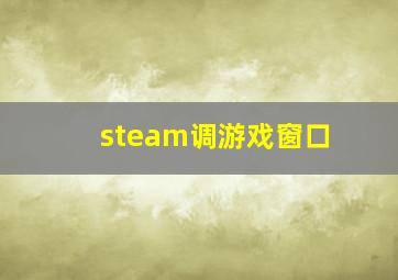 steam调游戏窗口