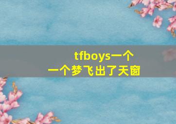 tfboys一个一个梦飞出了天窗