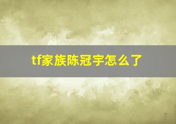 tf家族陈冠宇怎么了