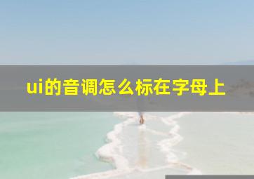 ui的音调怎么标在字母上