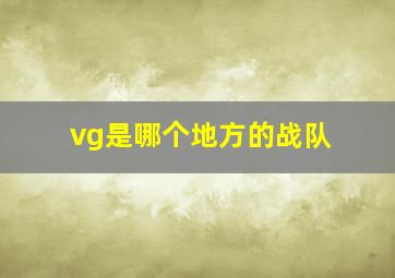 vg是哪个地方的战队