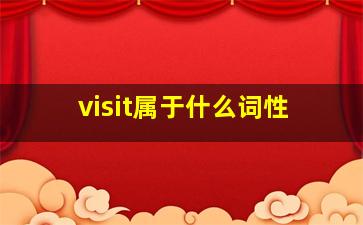 visit属于什么词性