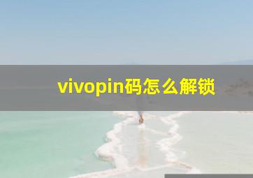 vivopin码怎么解锁