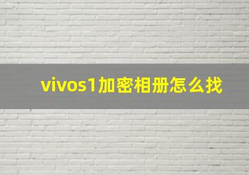 vivos1加密相册怎么找