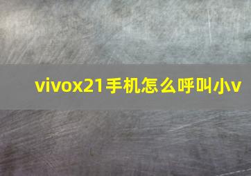 vivox21手机怎么呼叫小v