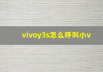 vivoy3s怎么呼叫小v