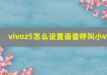 vivoz5怎么设置语音呼叫小v