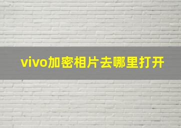 vivo加密相片去哪里打开