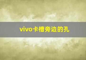 vivo卡槽旁边的孔