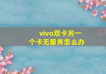 vivo双卡另一个卡无服务怎么办