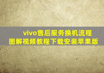 vivo售后服务换机流程图解视频教程下载安装苹果版