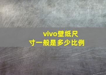 vivo壁纸尺寸一般是多少比例