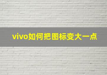 vivo如何把图标变大一点