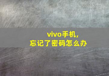 vivo手机,忘记了密码怎么办