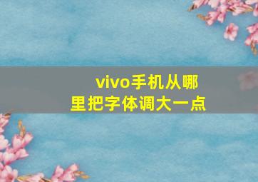 vivo手机从哪里把字体调大一点