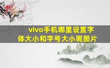 vivo手机哪里设置字体大小和字号大小呢图片