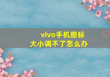 vivo手机图标大小调不了怎么办