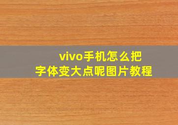 vivo手机怎么把字体变大点呢图片教程