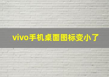 vivo手机桌面图标变小了