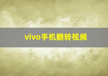 vivo手机翻转视频