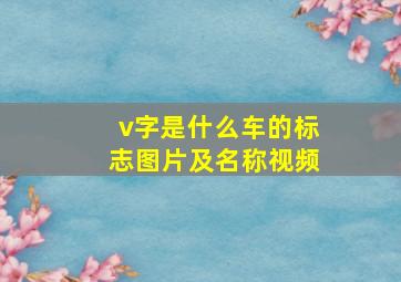 v字是什么车的标志图片及名称视频